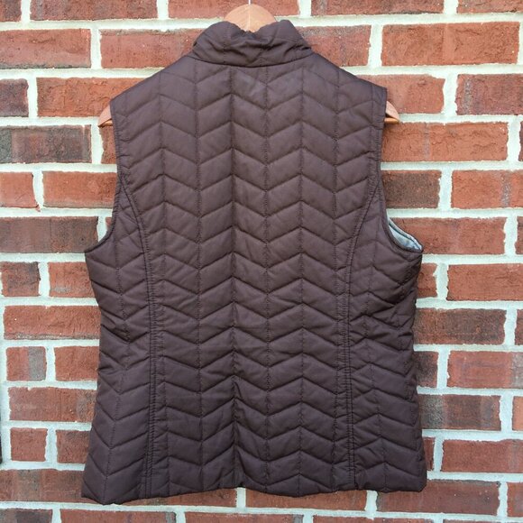 GH BASS Quilted Vest Lightweight Brown Large - Picture 2 of 9